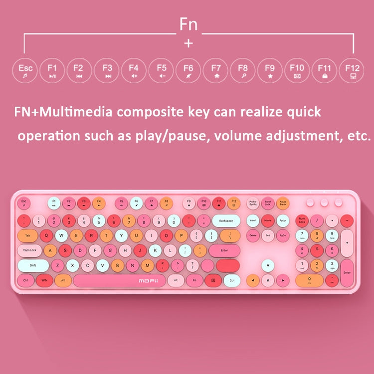 Mofii Sweet Wireless Keyboard And Mouse Set Girls Punk Keyboard Office Set, Colour: Green Mixed Version - free shipping - PMC Jewellery - Order now!