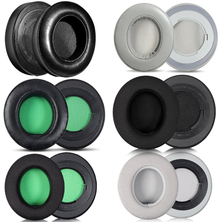 2 PCS Headset Sponge Case For Razer BlackShark V2/V2X/V2SE, Colour: Ellipse(Black Net Black Bottom)