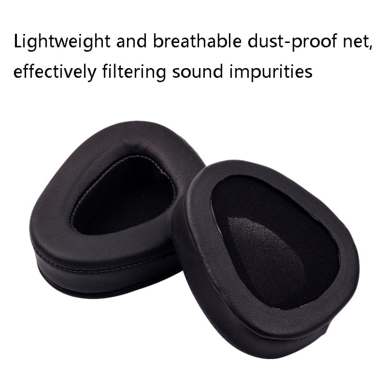 1 Pairs Headphone Sponge Leather Earmuffs For Skullcandy Aviator 2(Black)