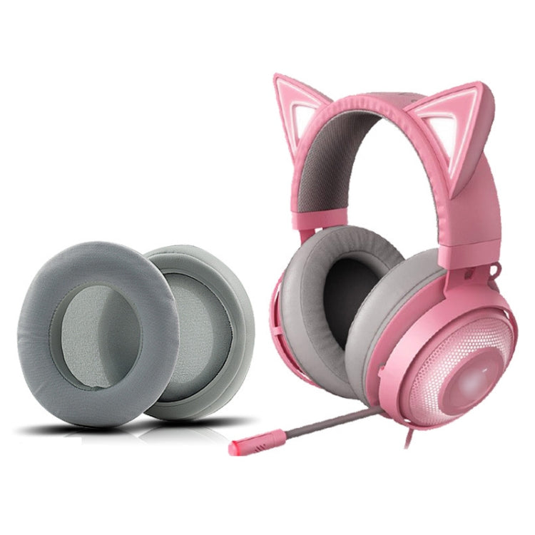 2 PCS Ice Feeling Gel Earmuffs Sponge Sleeve Earmuffs Are Suitable for Razer Meng Cat Pink Crystal Edition Beihai Giant Monster V2 RGB Symphony Headphones(Black) - Earmuff & Pad by PMC TechLife | Online Shopping South Africa | PMC TechLife