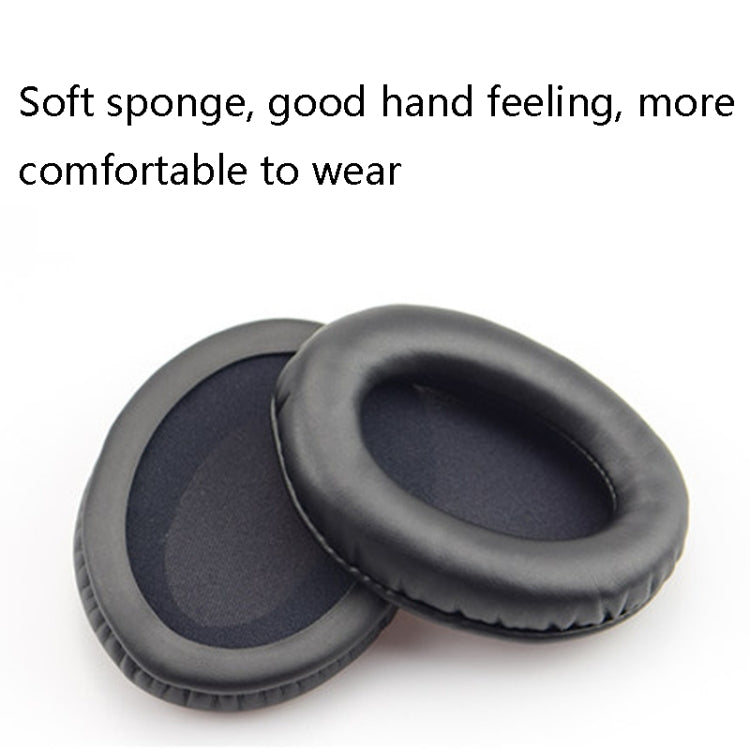 1 Pairs Headset Sponge Cover Ear Pad Leather Case For Kingston Cloud Silver II, Colour: Black Splicing