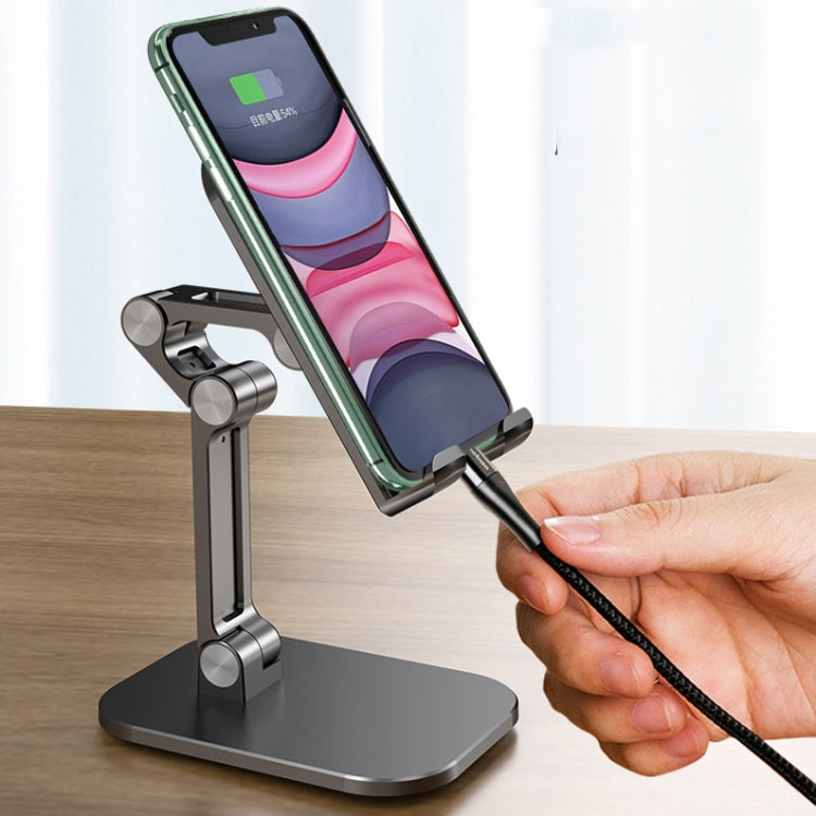 CYX-PH2 Mobile Phone Tablet Desktop Bracket Folding Telescopic Phone Bracket(Black)
