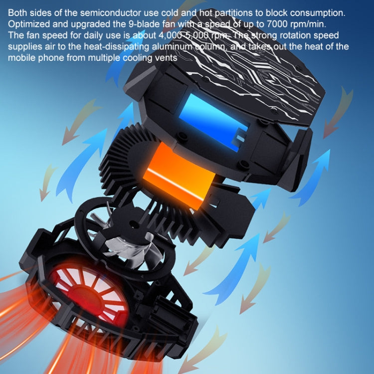 MEMO DL05 Semiconductor Cooling Mobile Phone Radiator with Colorful Lights - Cooling Fan Radiator by PMC Jewellery | Online Shopping South Africa | PMC Jewellery | Buy Now Pay Later Mobicred