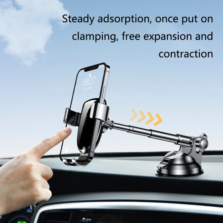 OATSBASF 03513 Phone Car Magnetic Telescopic Bracket Suction Cup Type Navigation Mobile Phone Bracket(Graphite Black) - Universal Car Holders by OATSBASF | Online Shopping South Africa | PMC Jewellery | Buy Now Pay Later Mobicred
