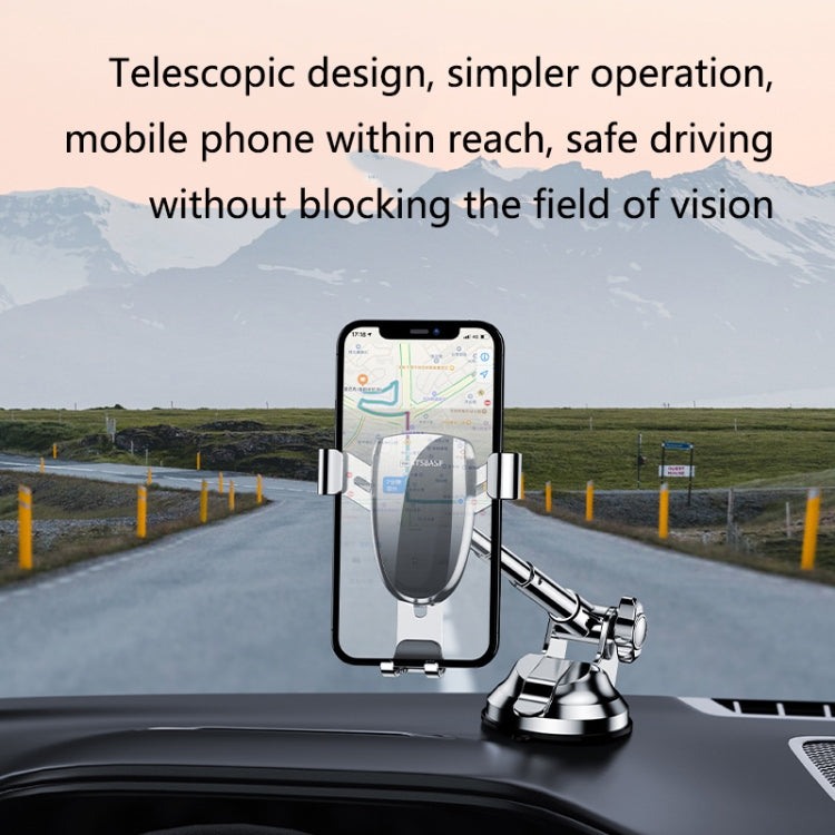 OATSBASF 03513 Phone Car Magnetic Telescopic Bracket Suction Cup Type Navigation Mobile Phone Bracket(Graphite Black) - Universal Car Holders by OATSBASF | Online Shopping South Africa | PMC Jewellery | Buy Now Pay Later Mobicred