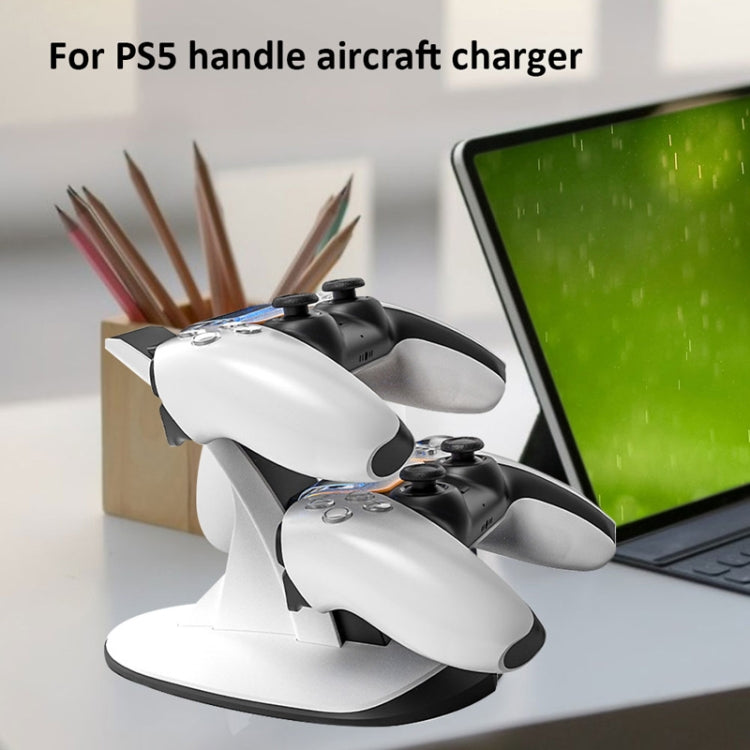 IPLAY HBP-314 Wireless Bluetooth Handle Two-Seater Charger For PS5(White) - free shipping - PMC TechLife - Order now!