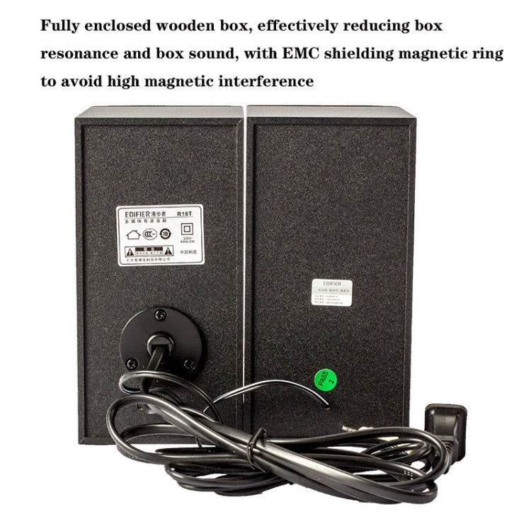 Edifier R18T Notebook Desktop Computer Mini Speaker Small Subwoofer, US Plug(Black) - free shipping - PMC Jewellery - Order now!