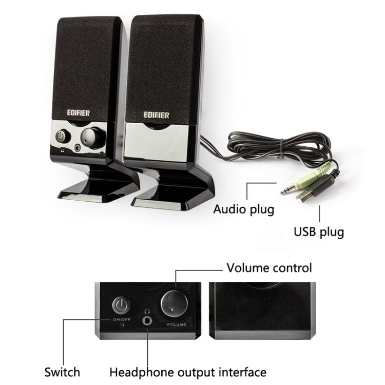 Edifier R10U Mini USB Laptop Speaker(Black) - free shipping - PMC Jewellery - Order now!
