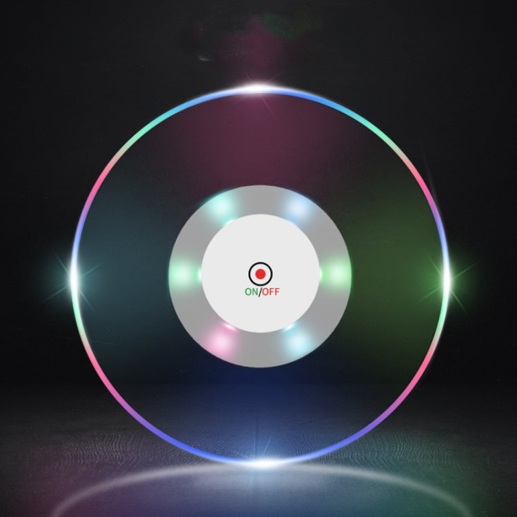 LED Flashing Coaster Bar KTV Cocktail Base Light Luminous Coaster(Upgrade Anti-slip Round Color Light)