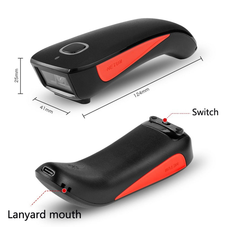 NETUM C750 Wireless Bluetooth Scanner Portable Barcode Warehouse Express Barcode Scanner, Model: C740 One-dimensional - free shipping - PMC Jewellery - Order now!