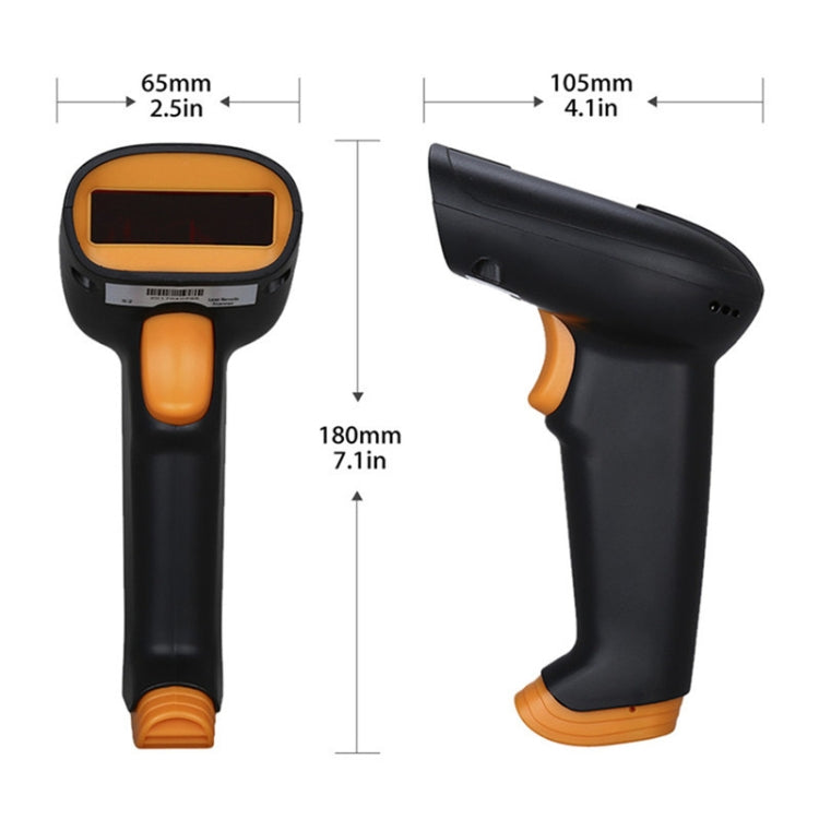 Express Barcode Scanner With Storage USB Wireless Scanner, Specification: Red Light - Barcode Scanner by PMC Jewellery | Online Shopping South Africa | PMC Jewellery