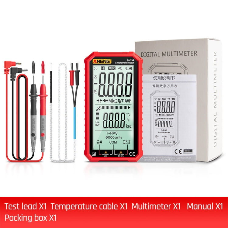 ANENG 620A Full Screen Smart Digital Multimeter(Black) - free shipping - PMC Jewellery - Order now!