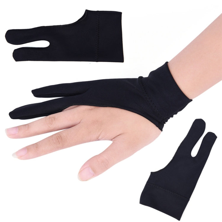 2 Finger Anti-fouling Drawing Glove for Graphics Drawing Tablet, Both for Right and Left Hand(For men)