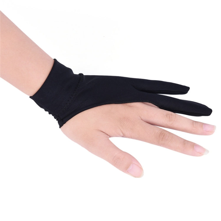 2 Finger Anti-fouling Drawing Glove for Graphics Drawing Tablet, Both for Right and Left Hand(For men)