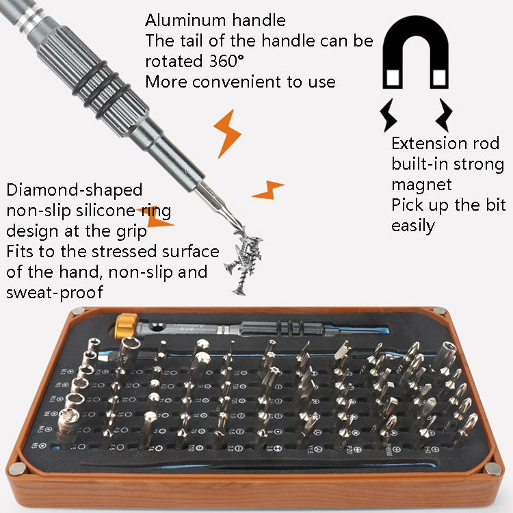 Obadun 9801 68 In 1 Screwdriver Set Manual Batch Glasses Screwdriver Hardware Repair Tool(Wood Grain Box) - Screwdriver Set by Obadun | Online Shopping South Africa | PMC Jewellery | Buy Now Pay Later Mobicred