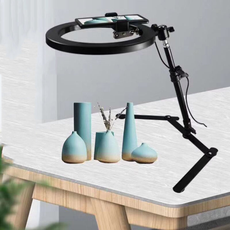 Overhead Shooting Bracket Ring Fill Light Set Live Beautifying LED Light Stand(Overhead Shot Bracket + Lamp)