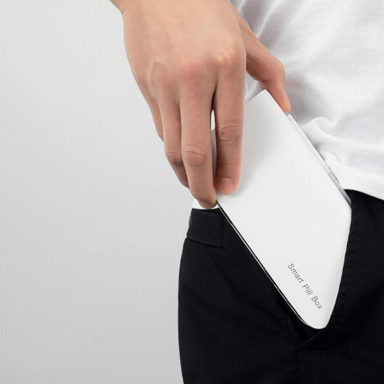 XM-ZY02 Intelligent Electronic Small Pill Box Separate Warehouse To Remind The Elderly To Take Medicine Regularly Portable Pill Box(Elegant White) - free shipping - PMC TechLife - Order now!