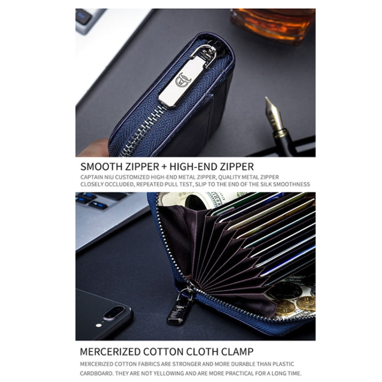BULL CAPTAIN 05 Head Layer Leather Card Bag Men Casual Leather Driver License Card Package(Black) - Card & Passport Bags by PMC TechLife | Online Shopping South Africa | PMC TechLife