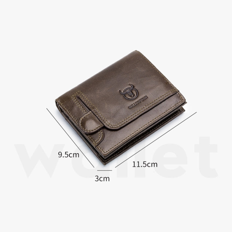 BULL CAPTAIN 037 First-Layer Cowhide Men Leather Wallet Driver License Coin Purse(Brown) - free shipping - PMC Jewellery - Order now!