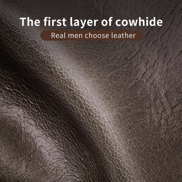 BULL CAPTAIN 037 First-Layer Cowhide Men Leather Wallet Driver License Coin Purse(Brown) - free shipping - PMC Jewellery - Order now!