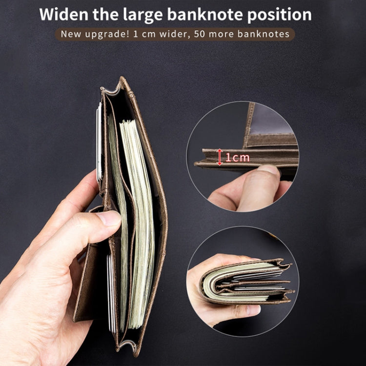 BULL CAPTAIN 037 First-Layer Cowhide Men Leather Wallet Driver License Coin Purse(Brown) - free shipping - PMC Jewellery - Order now!