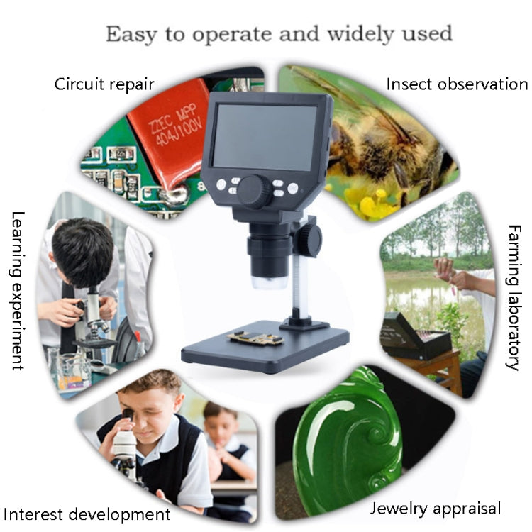 G1000 Digital Microscope HD Mobile Phone Repair Electron Microscope, Specification: Aluminum Plastic Bracket