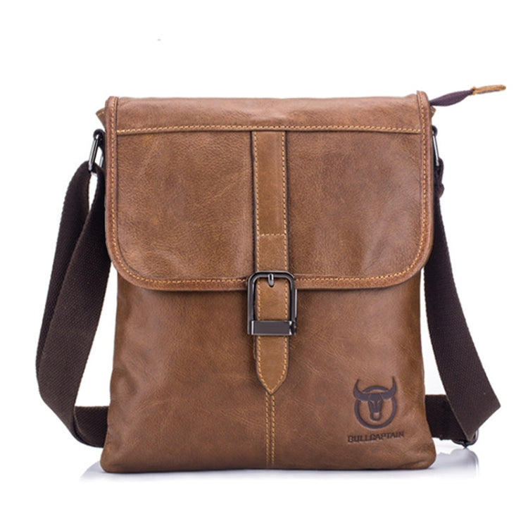 BULL CAPTAIN 034 Men Leather Shoulder Bag Sports Outdoor First-Layer Cowhide Bag(Brown) - free shipping - PMC Jewellery - Order now!