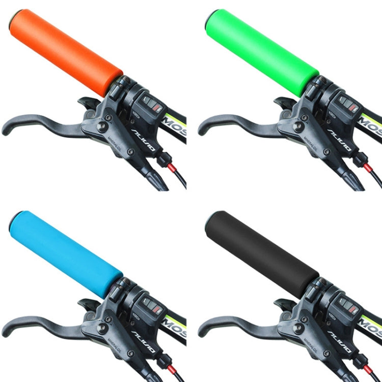 4 Pairs Mountain Folding Bicycle Silicone Foaming Sponge Handle Cover Rubber Shock Absorbing Anti-Slip Handle Set(Black) - Bicycle Grips by PMC TechLife | Online Shopping South Africa | PMC TechLife