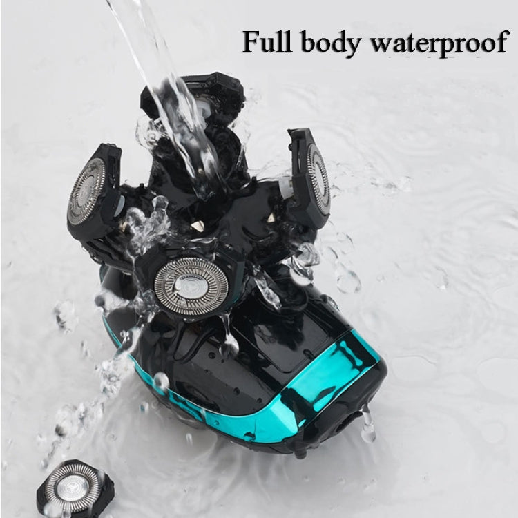 Electric Shaver Rechargeable Razor Intelligent Digital Display Bald Hair Clipper,Style: Nasal Hair Apparatus&Washing Face Brush