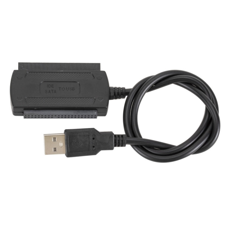 YP009 Three-Purpose USB to IDE/SATA Easy Drive Cable Hard Disk Drive Data Cable with Power Supply(UK Plug Set)