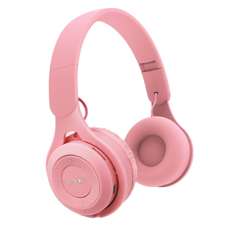 M6 Wireless Bluetooth Headset Folding Gaming Stereo Headset With Mic(Pink)