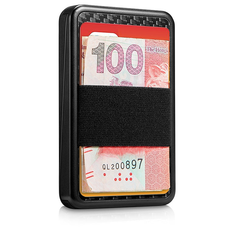 New-Bring Carbon Fiber Metal Card Holder Male Personality Card Holder Anti-Theft RFID Ultra-Thin Small Card Box(Black) - free shipping - PMC Jewellery - Order now!