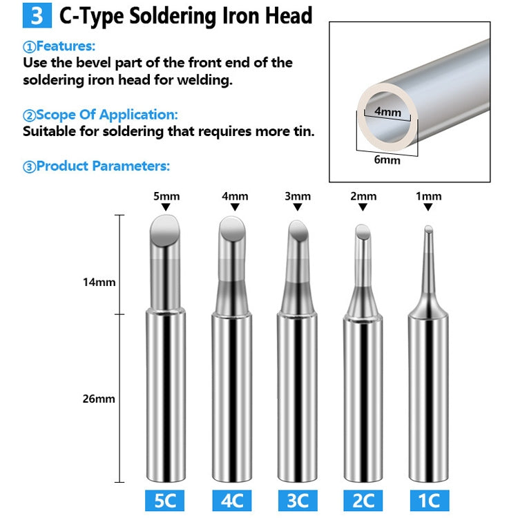 17 PCS / Set Soldering Tips 936 Soldering Station Pure Copper Soldering Iron Tips Lead-Free Soldering Iron Tips - free shipping - PMC Jewellery - Order now!