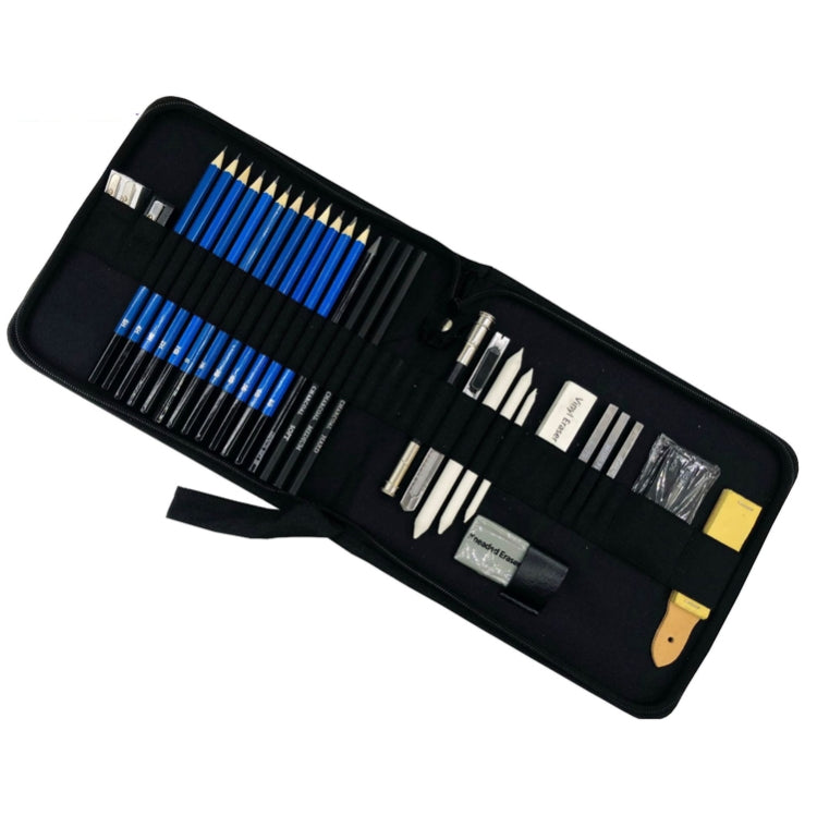 KALOUR 33 in 1 Sketch Pencil Set Beginner Brush Art Supplies(Black) - Art Supplies by KALOUR | Online Shopping South Africa | PMC Jewellery | Buy Now Pay Later Mobicred