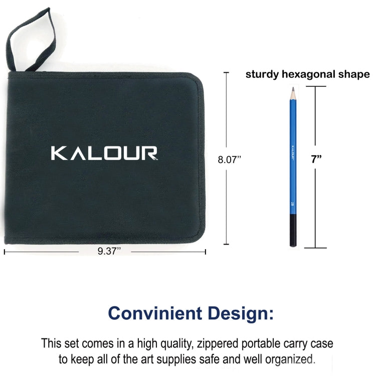 KALOUR 33 in 1 Sketch Pencil Set Beginner Brush Art Supplies(Black) - Art Supplies by KALOUR | Online Shopping South Africa | PMC Jewellery | Buy Now Pay Later Mobicred