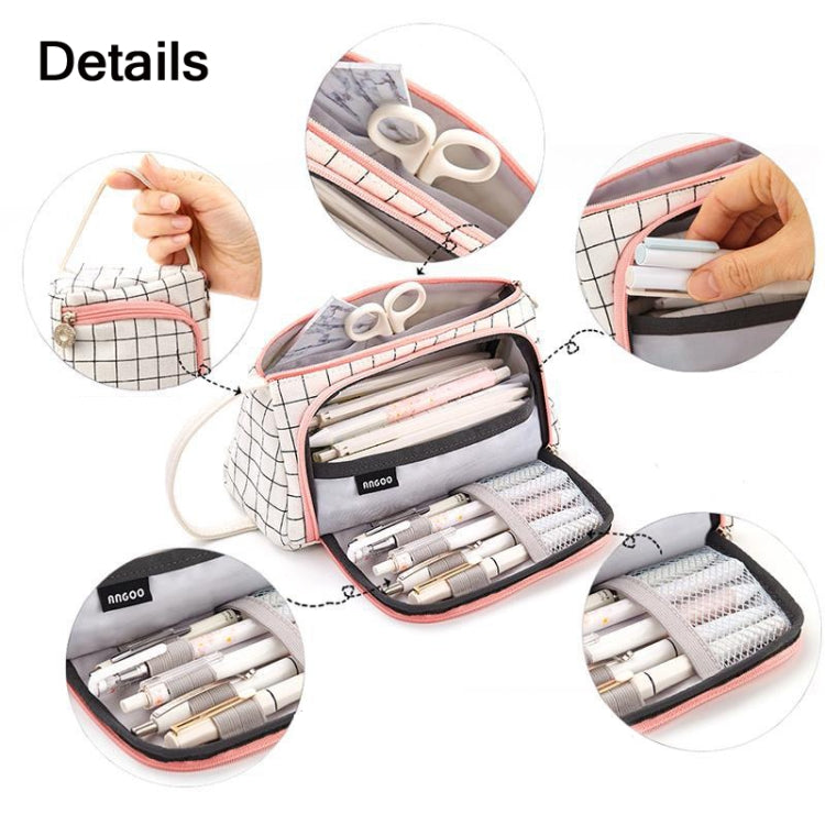 Angoo Large Capacity Pencil Case Cute Canvas Stationery Bag, Color: Black White In The Palm - free shipping - PMC Jewellery - Order now!