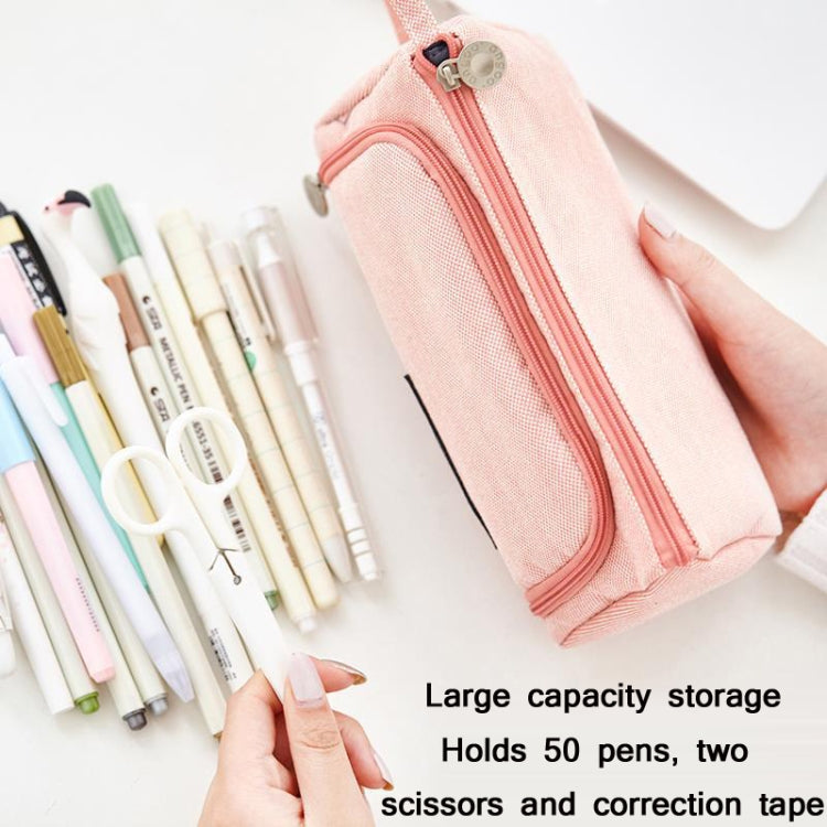 Angoo Large Capacity Pencil Case Cute Canvas Stationery Bag, Color: Black White In The Palm - free shipping - PMC Jewellery - Order now!