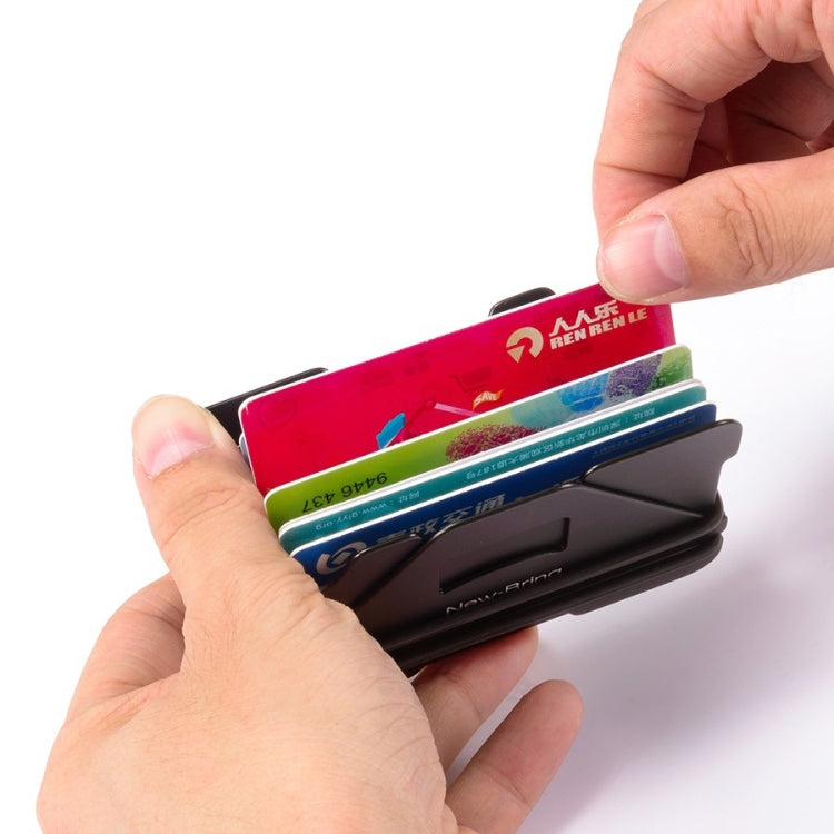 New Bring Metal Card Holder Anti-Demagnetization Anti-Theft Brush Anti-RFID Card Holder Ultra-Thin Card Holder Men Wallet(Carbon Fiber)