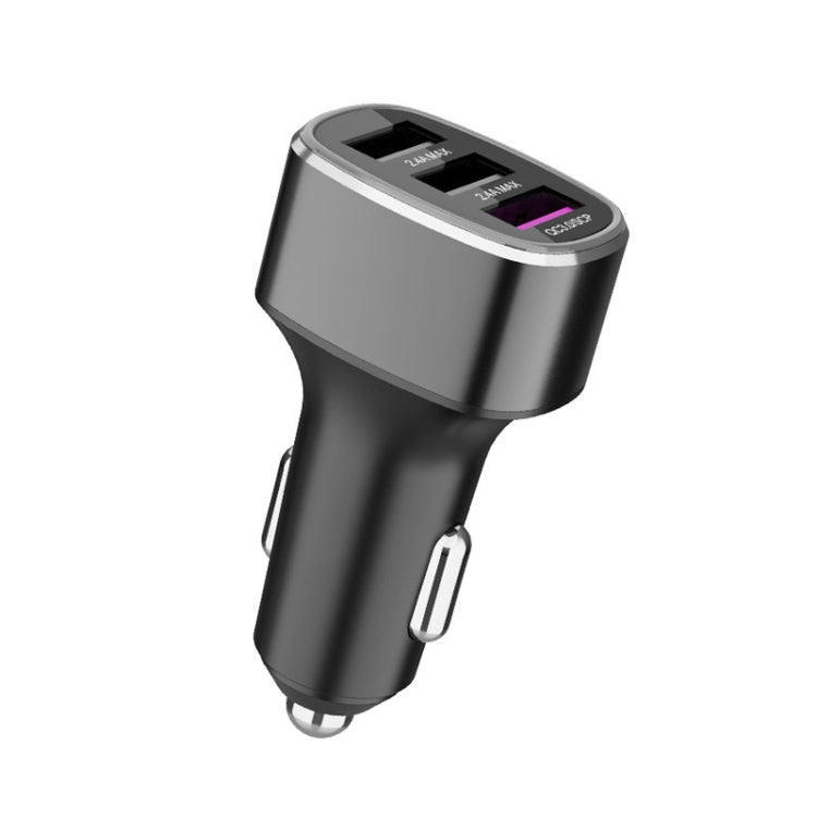 Three USB Ports Car Fast Charging Charger For Huawei/For OPPO/VIVO/OnePlus And Other Flash Charging, Model: GT680 Gray