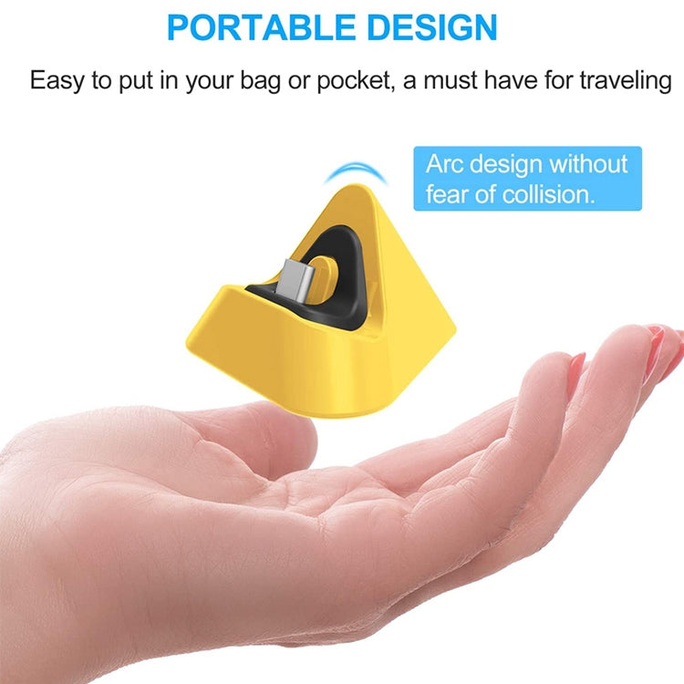 2 PCS DOBE TNS-19062 Host Charging Bottom Portable Triangle Game Console Charger For Switch / Lite(Yellow) - Charger & Power by DOBE | Online Shopping South Africa | PMC Jewellery | Buy Now Pay Later Mobicred