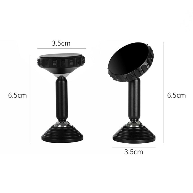 2 PCS Q7 Car Home Mobile Phone Magnetic Bracket Strong Magnetic Double Ball Instrument Panel Navigation Bracket(Black)