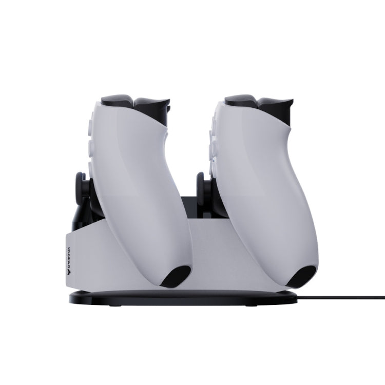 SPARKFOX W20P508 Dual Charger With Contacts Wireless Handle Charger For PS5, Style: Charger+Data Cable - Charger & Power by SPARKFOX | Online Shopping South Africa | PMC Jewellery | Buy Now Pay Later Mobicred