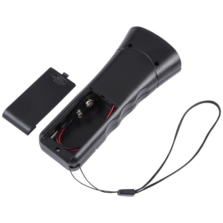 LED Flashlight Ultrasonic Dog Repeller Portable Dog Trainer, Colour: Double black(Colorful Package)