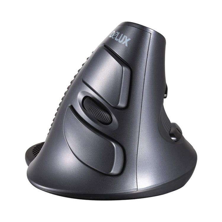 DELUX M618 6-Keys Vertical Snail Ergonomic Wireless Mouse(Black) - Wireless Mice by DELUX | Online Shopping South Africa | PMC Jewellery | Buy Now Pay Later Mobicred