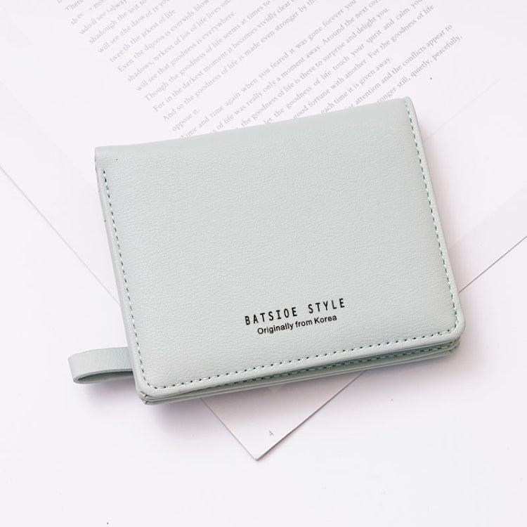 BATSIOE Short Type Ladies Wallet Small Fresh Two-Fold Student Bag Simple Multi-Card Coin Purse(Green) - free shipping - PMC Jewellery - Order now!