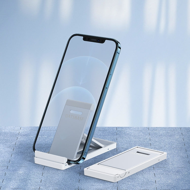 Oatsbasf 03637 Aluminum Alloy Mobile Phone Bracket Desktop Folding Portable Metal Rack(White) - free shipping - PMC Jewellery - Order now!