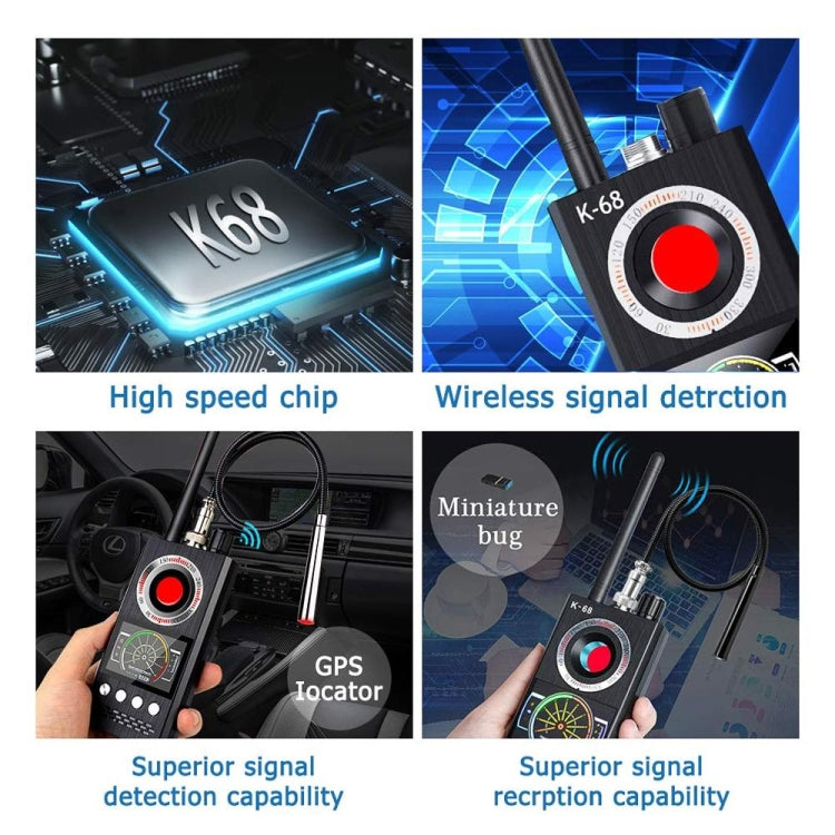 K68 Hotel Anti-Sneak Shooting Anti-Location Automatic Detection Anti-Eavesdropping And Anti-Monitoring Camera Signal Detector - RF Signal Detector by PMC Jewellery | Online Shopping South Africa | PMC Jewellery | Buy Now Pay Later Mobicred