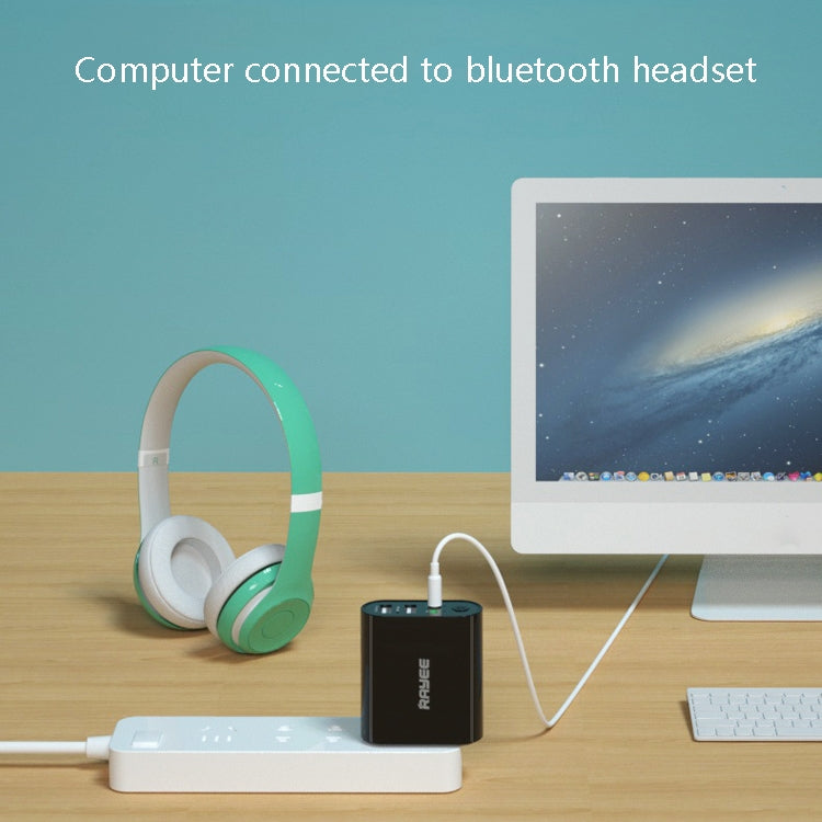 RAYEE K8 Bluetooth 5.0 Audio Receiver & Transmitter 2 in 1 Adapter Support 2.1A Fast Charge U Disk, US Plug - Audio Receiver Transmitter by PMC TechLife | Online Shopping South Africa | PMC TechLife