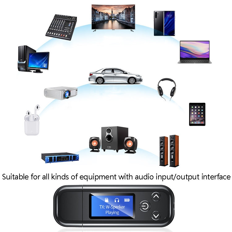 K15Pro With LCD Screen Bluetooth Adapter Audio Receiver Transmitter 3.5mm AUX Car Hands-Free - free shipping - PMC TechLife - Order now!