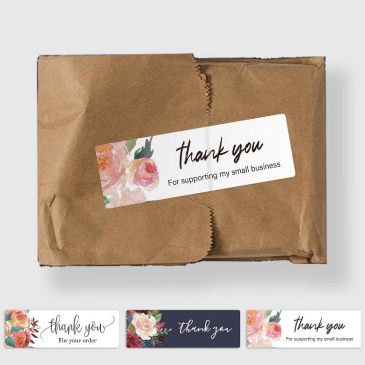 10 PCS Thank You Flower Sticker Gift Wrap Sealing Sticker, Size: 1x3 Inch(A-415) - Sticker & Tags by PMC TechLife | Online Shopping South Africa | PMC TechLife